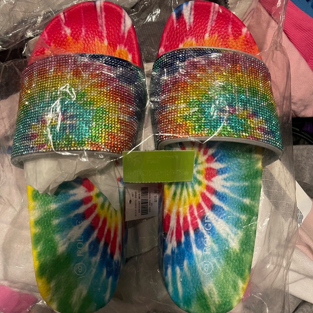 Tye Dye Platform Sandals